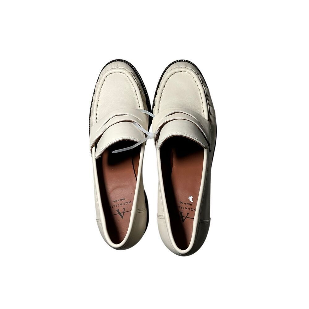 Aquatalia | JOSETTE LEATHER HEELED PENNY LOAFERS - Picture 4 of 7